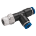 FT Pro - 2111-3584 8MM X 3/8" NPT Male Run Tee - pneumaticsystems