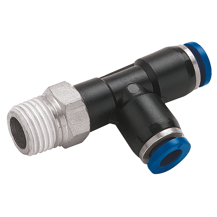 FT Pro - 2111-3576 8MM X 1/4" NPT Male Run Tee - pneumaticsystems