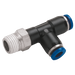 FT Pro - 2111-3626 10MM X 1/2" NPT Male Run Tee - pneumaticsystems
