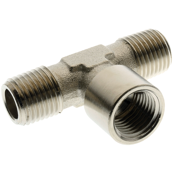 FT Pro - TC10 1/8" BSPT Male X 1/8" BSPT Female Equal Tee - pneumaticsystems