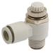 FT Pro - K-2201F-02-08 1/4" BSPP X 8MM OD Flow Control Elbow Meter Out - pneumaticsystems
