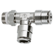 10Mm Od X 1/4" Bsp Swivel Run Tee