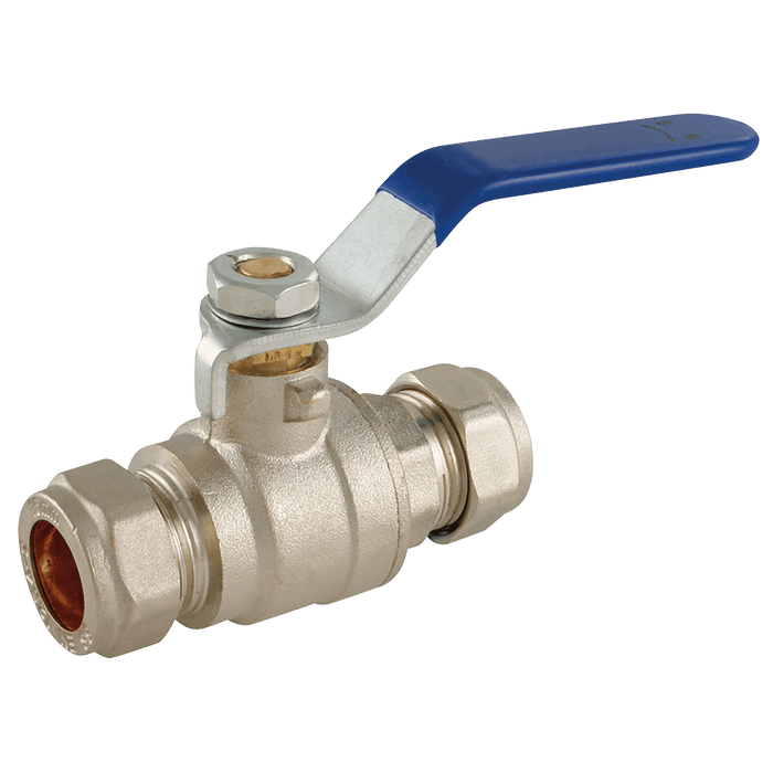 FT Pro - EPS-102170 42MM OD Brass Ball Valve Blue Handle WRAS - pneumaticsystems