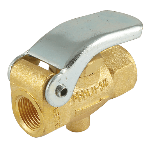 FT Pro - PBBLH-3/8 2/2 Brass Poppet Valve 3/8" BSPP Lever/Spring - pneumaticsystems