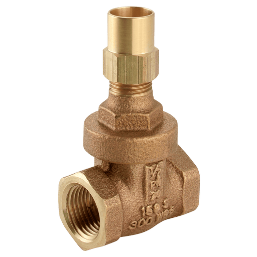 FT Pro - GVBZ375LS-2 2" BSPT FXF Bronze Gate Valve Lockshield - pneumaticsystems