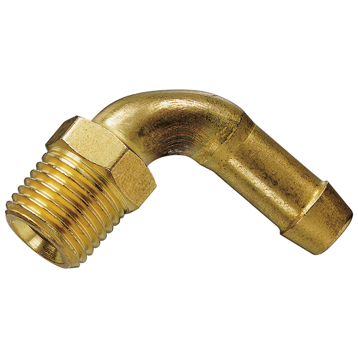 FT Pro - 600-1708 3/8" BSP Taper Male Brass Elbow Single Barb - pneumaticsystems