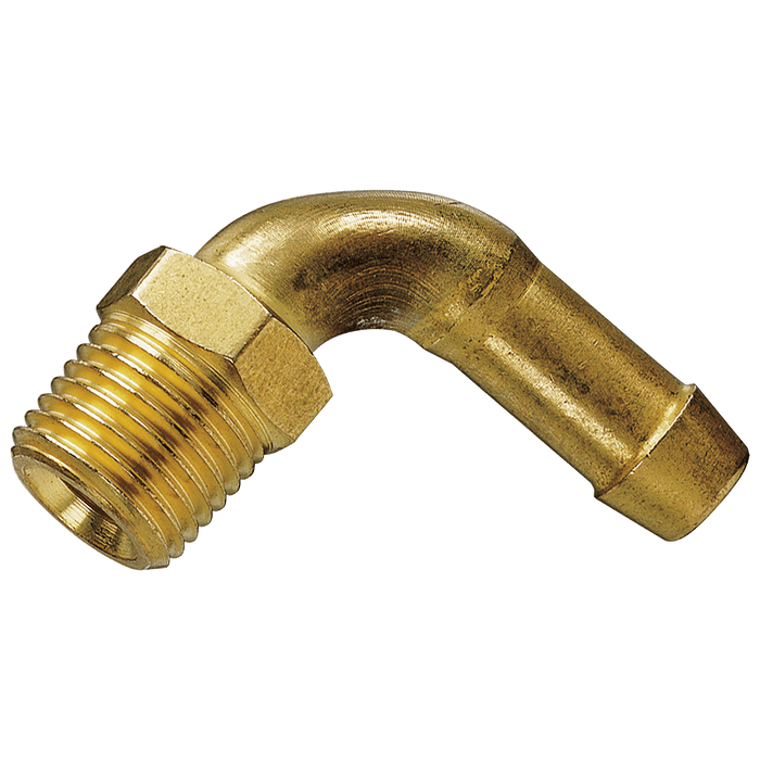 FT Pro - 600-1008 1/8" BSP Taper Male Brass Elbow Single Barb - pneumaticsystems