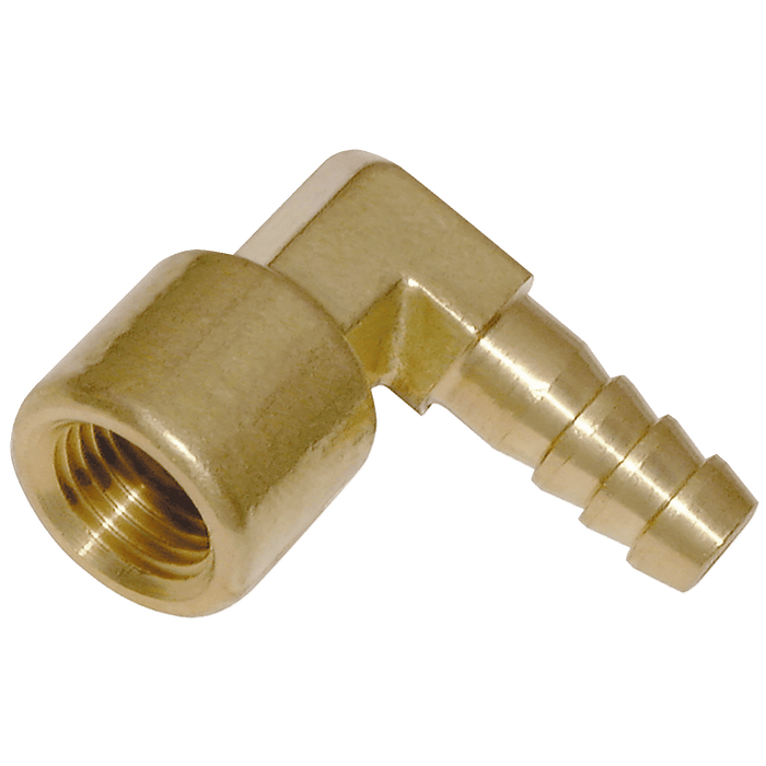 FT Pro - FET38-38 3/8" BSPP Female Elbow Hose Tails, Brass - pneumaticsystems