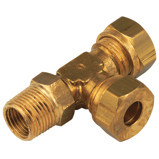 FT Pro - MSR316-18 1/8" BSPT Male X 3/16" OD Tee, Male Stud Run - pneumaticsystems