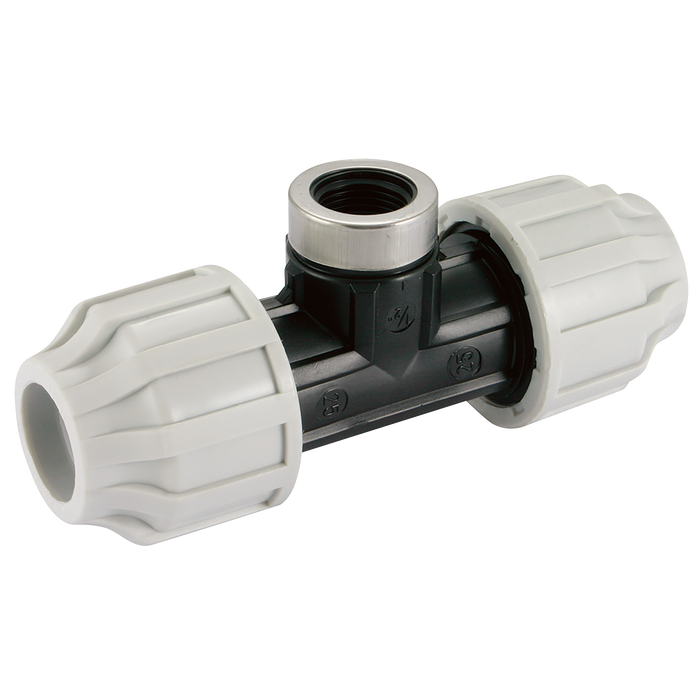 FT Pro - PE-710.050 1.1/2" BSPP Female X 50MM OD 90° Equal Tee - pneumaticsystems