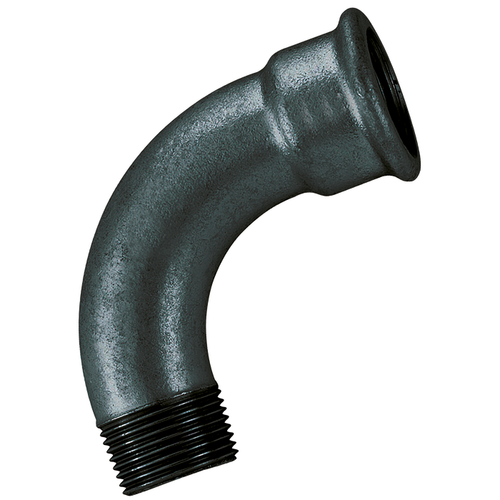 FT Pro - MI1-14N 1/4" BSPT/BSP Male/Fem 90 Bend Black - pneumaticsystems