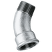 FT Pro - MI40-114 1.1/4" BSPT/P Male/Fem 45° Bend Galvanised - pneumaticsystems