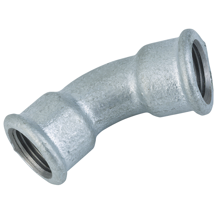FT Pro - MI41-38 3/8" BSP Female 45° Equal Bend Galvanised - pneumaticsystems