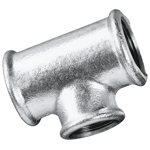 FT Pro - MI130-112-12 1.1/2"X1/2"X1.1/2" BSP Unequal Tee Galvanised - pneumaticsystems