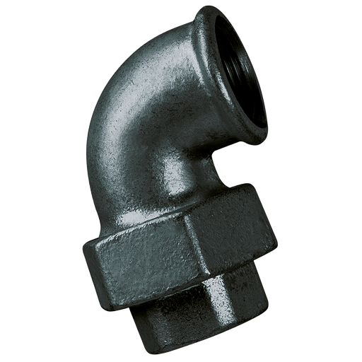 FT Pro - MI96-1N 1" BSPP F/F Taper Seat 90° Elbow Black - pneumaticsystems