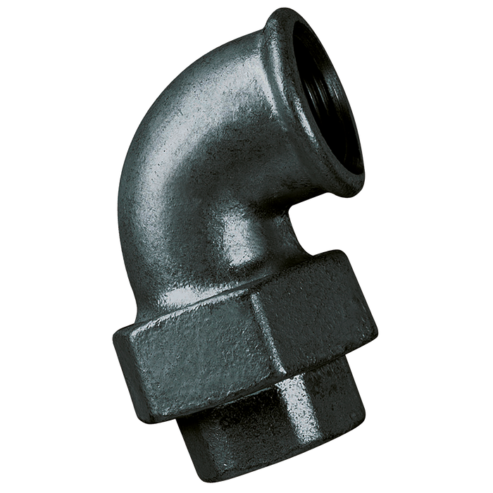FT Pro - MI96-1N 1" BSPP F/F Taper Seat 90° Elbow Black - pneumaticsystems
