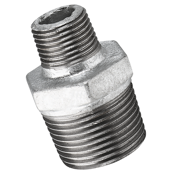 FT Pro - MI245-112-12 1.1/2"X1/2" BSPT Male Hex Nipple Galvanised - pneumaticsystems