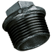 FT Pro - MI290-38N 3/8" BSPT Beaded Hollow Plug Black - pneumaticsystems