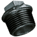 FT Pro - MI290-112N 1.1/2"BSPT Beaded Hollow Plug Black - pneumaticsystems