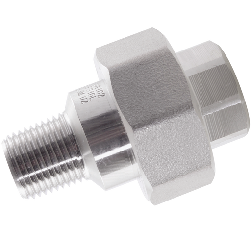 FT Pro - 1012-0095 1.1/2" NPT Male/Female Cone Seat Union 3K 316/L - pneumaticsystems