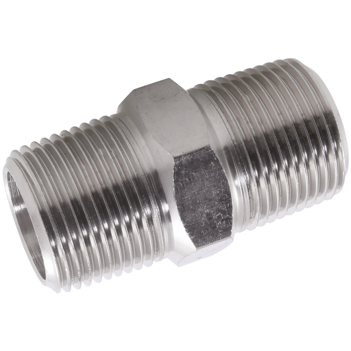FT Pro - 1012-0134 1.1/4" BSPT M/M Hex Nipple 3K 316/L - pneumaticsystems