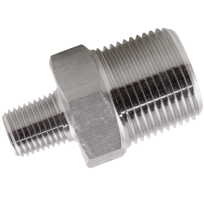 FT Pro - 1012-0171 3/4" X 1/2" BSPT M/M Red Nipple 3K 316L - pneumaticsystems