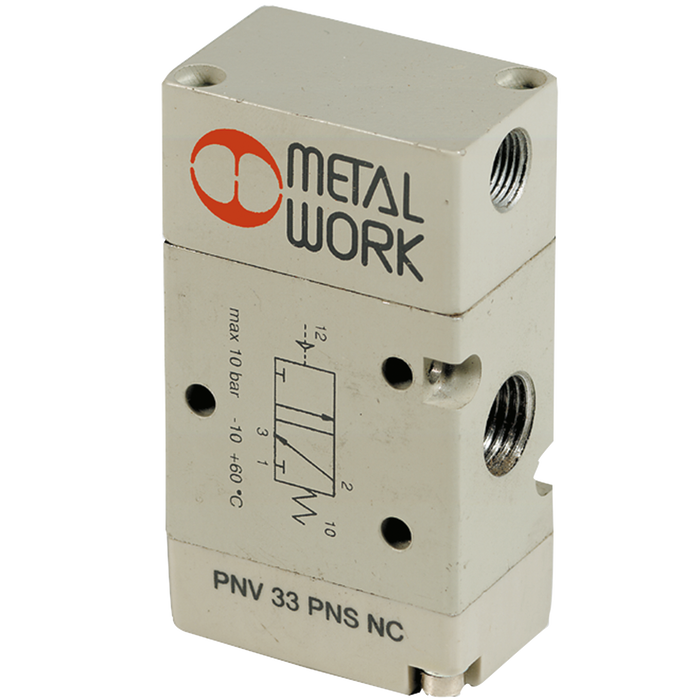 Metalwork - 7040010200 S70 3/8 3/2 Pilot/Spring Normally Closed Valve - pneumaticsystems