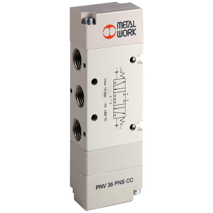 Metalwork - 7040012100 S70 3/8 5/3 Pilot/Pilot Closed Center Pneumatic Valve - pneumaticsystems