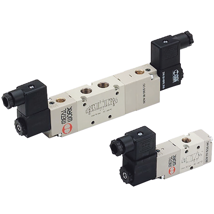 Metalwork - 7040022200 S70 3/8 5/3 Solenoid-Solenoid Normally Open Pneumatic Valve - pneumaticsystems