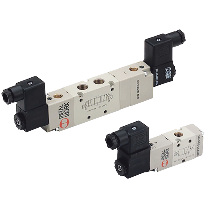 Metalwork - 7040022400 S70 3/8 5/3 Double Solenoid Valve Closed Center External Assist - pneumaticsystems