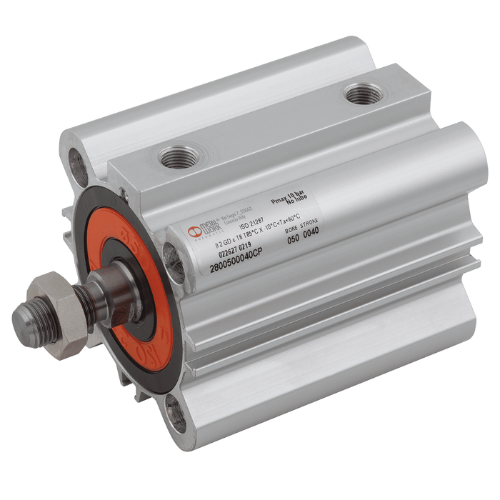 Metalwork - 2800800040AP ISO 21287 80mm Bore 40mm Stroke Compact Pneumatic Cylinder - pneumaticsystems