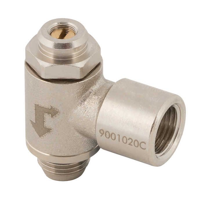 Metalwork - 9001020C MRFCF/O 1/8 x 1/8 Flow Control Valve - pneumaticsystems