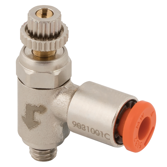 Metalwork - 9031114V MRF/V 12mm x 1/4 Flow Regulator Fitting - pneumaticsystems