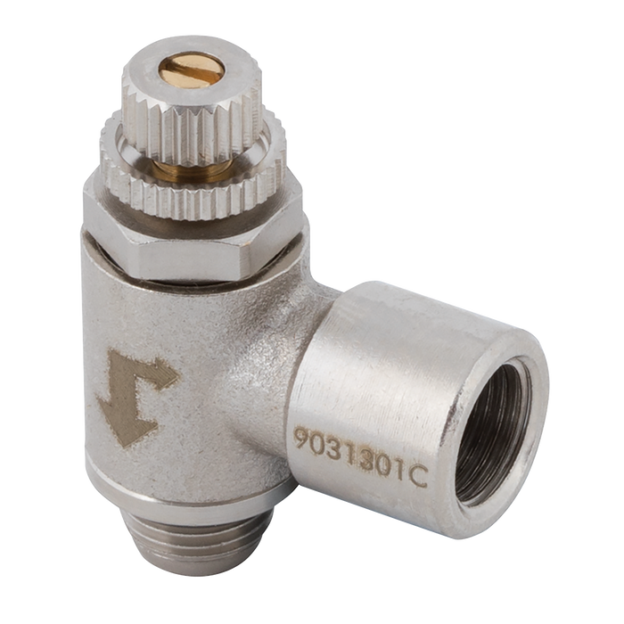 Metalwork - 9031302C MRF/CF 1/4 x 1/4 Flow Control Valve - pneumaticsystems