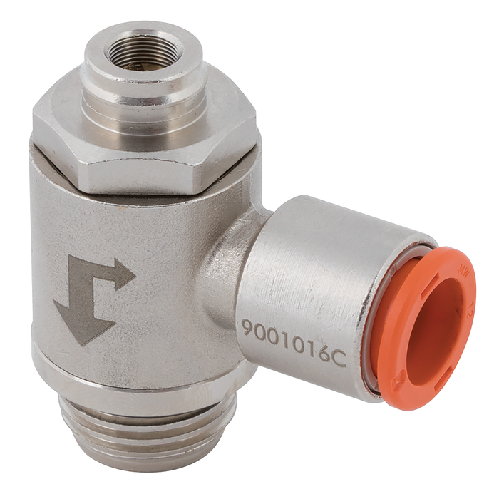 Metalwork - 9001016C MRFC/O 12mm x 1/2 Flow Regulator Fitting - pneumaticsystems