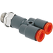 Metalwork - 2L23409 RL23/M 8 x 1/8 Techno Y Pneumatic Fitting - pneumaticsystems