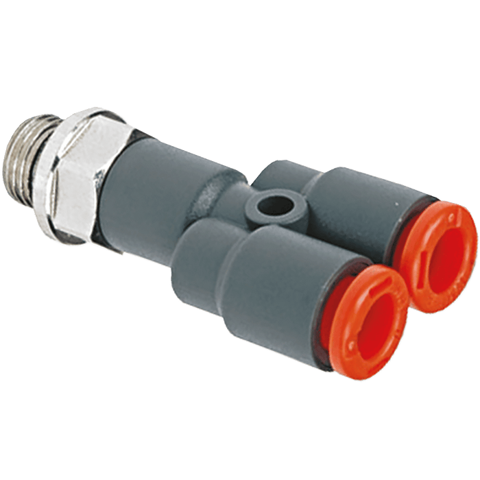 Metalwork - 2L23407 RL23/M 6 x 1/4 Techno Y Pneumatic Fitting - pneumaticsystems