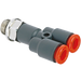 Metalwork - 2L23410 RL23/M 8 x 1/4 Techno Y Pneumatic Fitting - pneumaticsystems