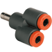 Metalwork - 2024001 R24 4mm Techno Stem Y Fitting - pneumaticsystems