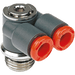 Metalwork - 2L25008 RL25 Techno Y Elbow Fitting 8mm x 1/4 - pneumaticsystems