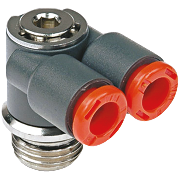 Metalwork - 2L25004 RL25 6mm x 1/8 Techno Y Elbow Pneumatic Fitting - pneumaticsystems