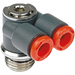 Metalwork - 2L25004 RL25 6mm x 1/8 Techno Y Elbow Pneumatic Fitting - pneumaticsystems
