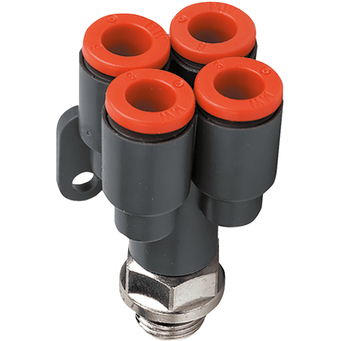 Metalwork - 2L43003 R43 4mm x 1/4 Techno Double Y Push-in Fitting - pneumaticsystems