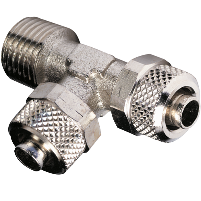 Metalwork - 2308006 C8 10/8 x 1/4 Lateral Tee Pneumatic Fitting - pneumaticsystems