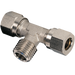 Metalwork - 2207005 B7 8/6 x 1/4 Female/Male/Female Tee Fitting - pneumaticsystems