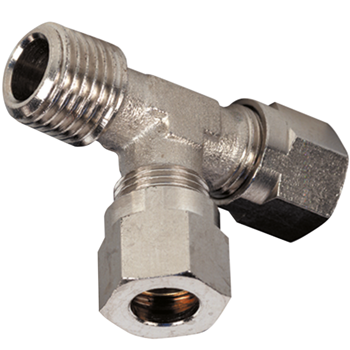 Metalwork - 2208010 B8 12/10 x 1/2 Female-Female-Male Tee Fitting - pneumaticsystems