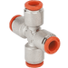 Metalwork - 2L40004 RL40 8mm Push-in Cross Fitting - pneumaticsystems