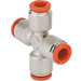 Metalwork - 2L40003 RL40 6mm Push-in Cross Fitting - pneumaticsystems