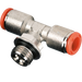 Metalwork - 2L32002 RL32 4mm x 1/8 Parallel Tee Pneumatic Fitting - pneumaticsystems