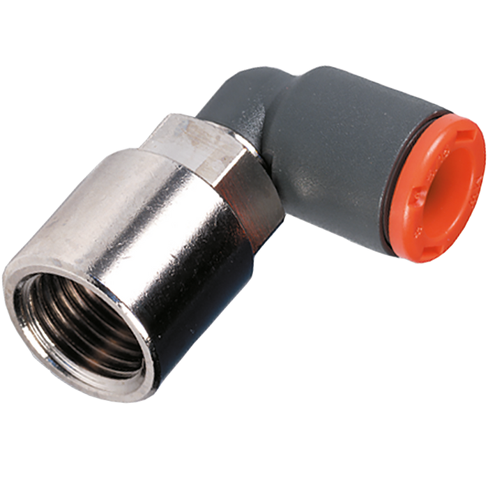 Metalwork - 2L34F05 RL34F 4mm x 1/8 Techno Female Elbow Pneumatic Fitting - pneumaticsystems